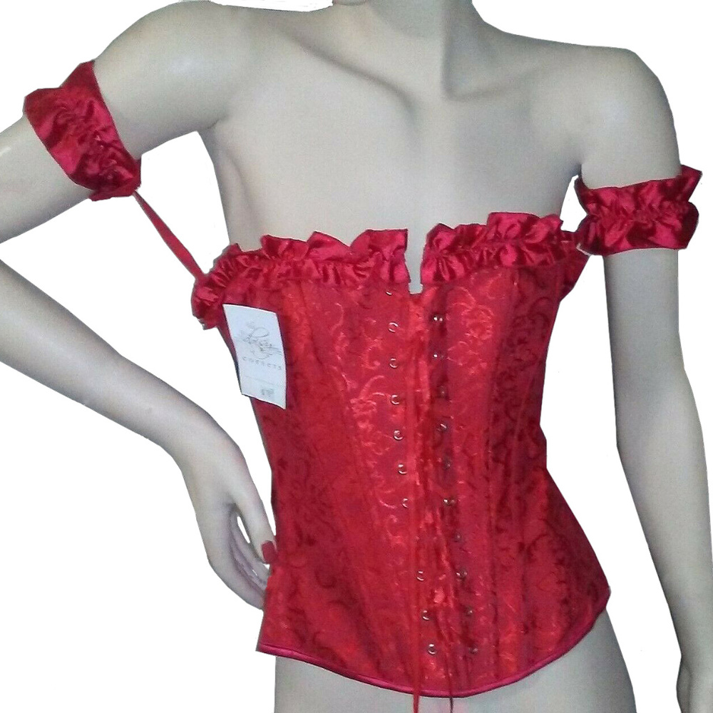 CLASSIC RED SATIN  CORSET/BUSTIER